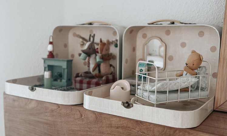 Maileg animals in Bambino Suitcase