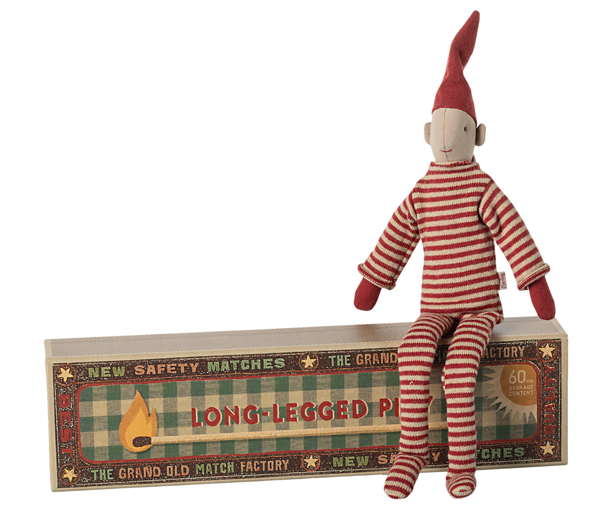 Long legged pixy in matchbox, Small - Maileg USA Long legged pixy in matchbox, Small - Maileg USA