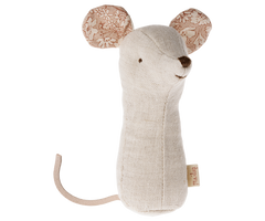 Lullaby Friend Rattles, Mouse - Natural