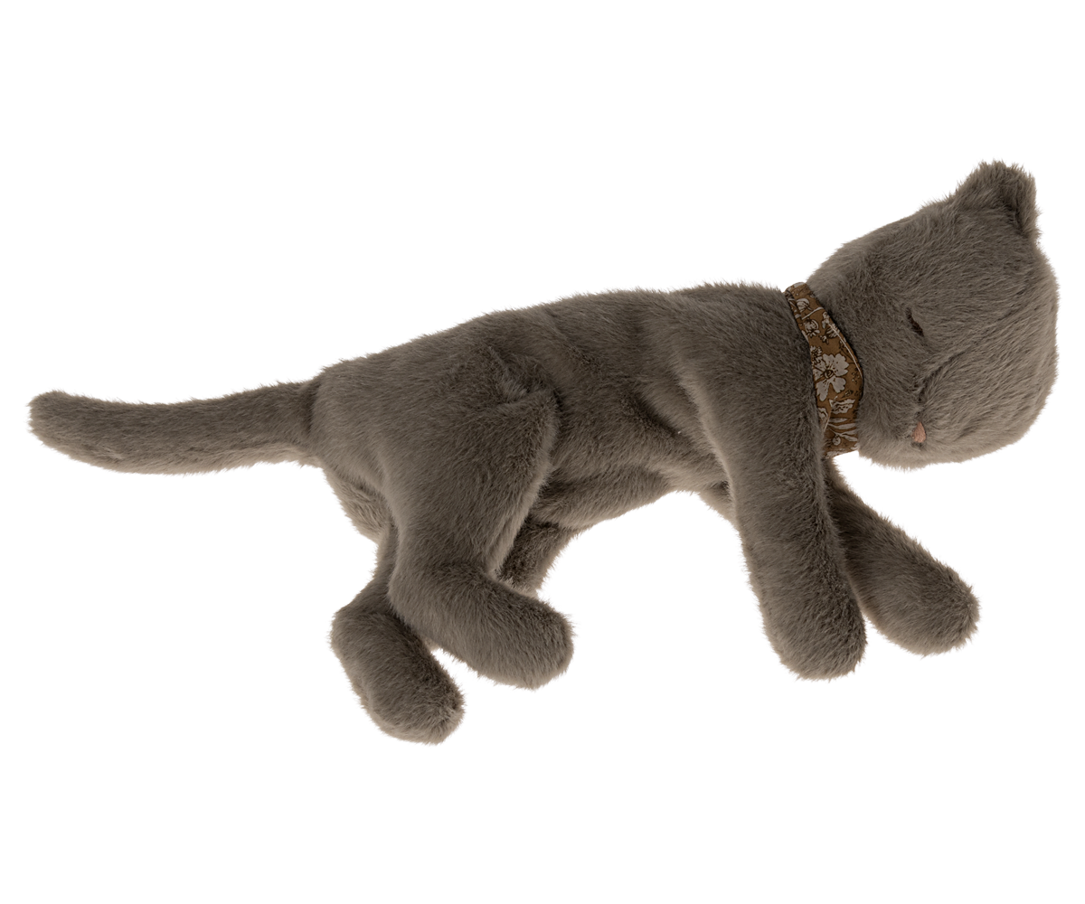 Plush Kitten, Medium - Earth Grey