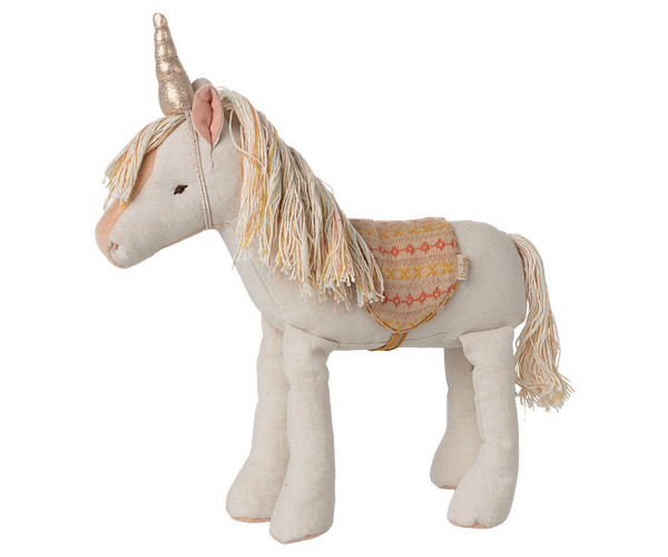 Unicorn Pony, Soft Toy with Golden Horn - Maileg - Maileg USA