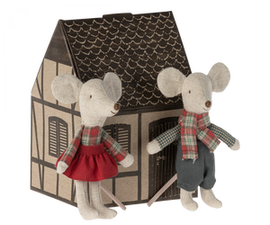 Winter Mice, Little Brother and Sister in Matchbox