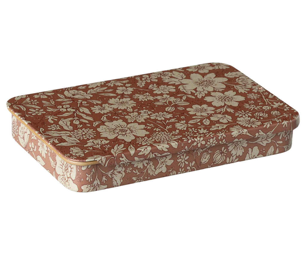 Metal box w. sliding lid, Blossom - Heather - Maileg USA