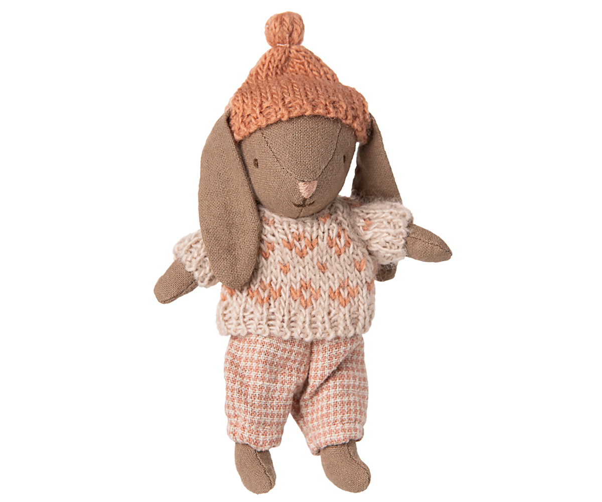 Winter bunny, Micro - Brown - Rose - Maileg USA Winter bunny, Micro - Brown - Rose - Maileg USA