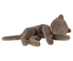 Sleeping kitten plush, Medium - Grey