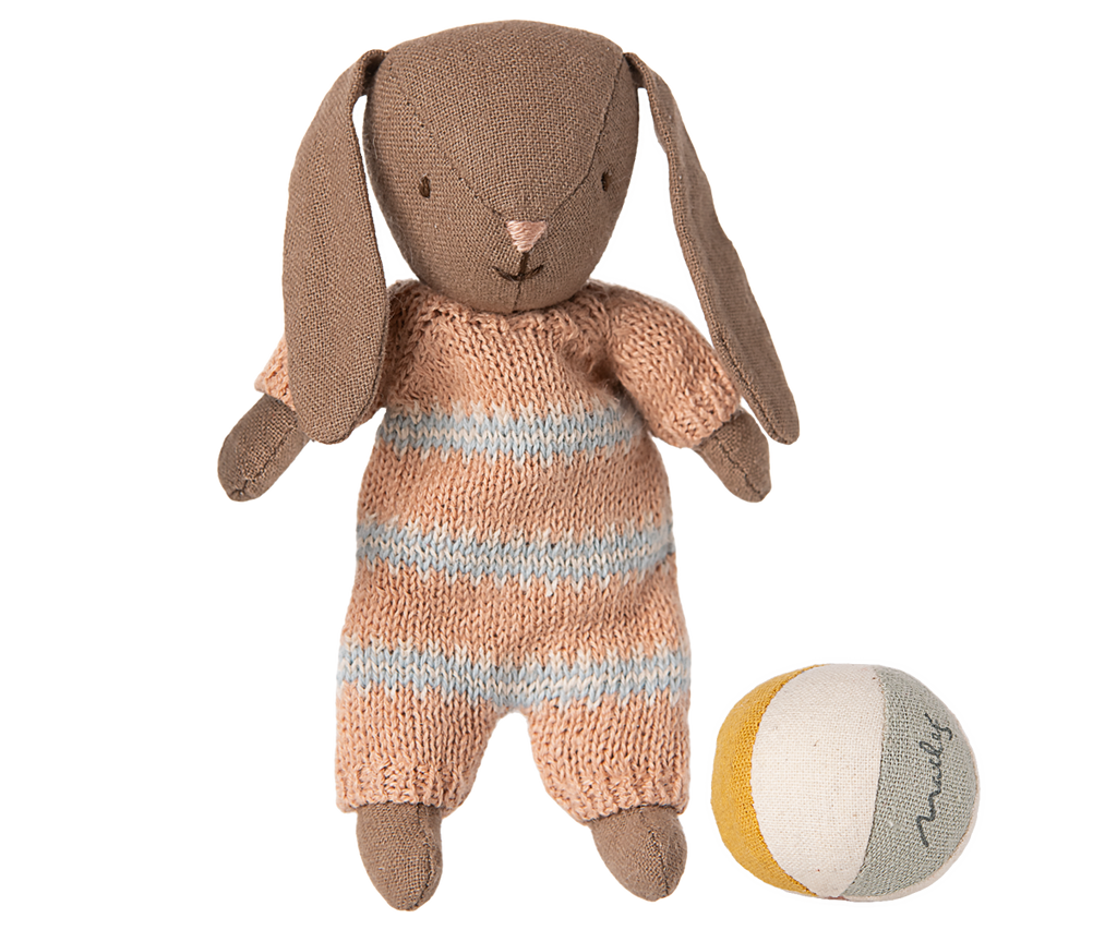 Bunny set, Micro - Brown - Dusty rose - Maileg USA