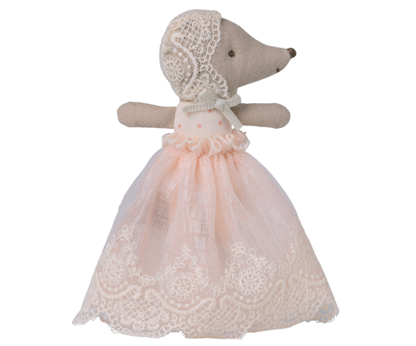 Powdermouse Baby mouse in gown - Powder - Maileg USA