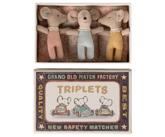 Triplets, Baby mice in matchbox - Maileg USA