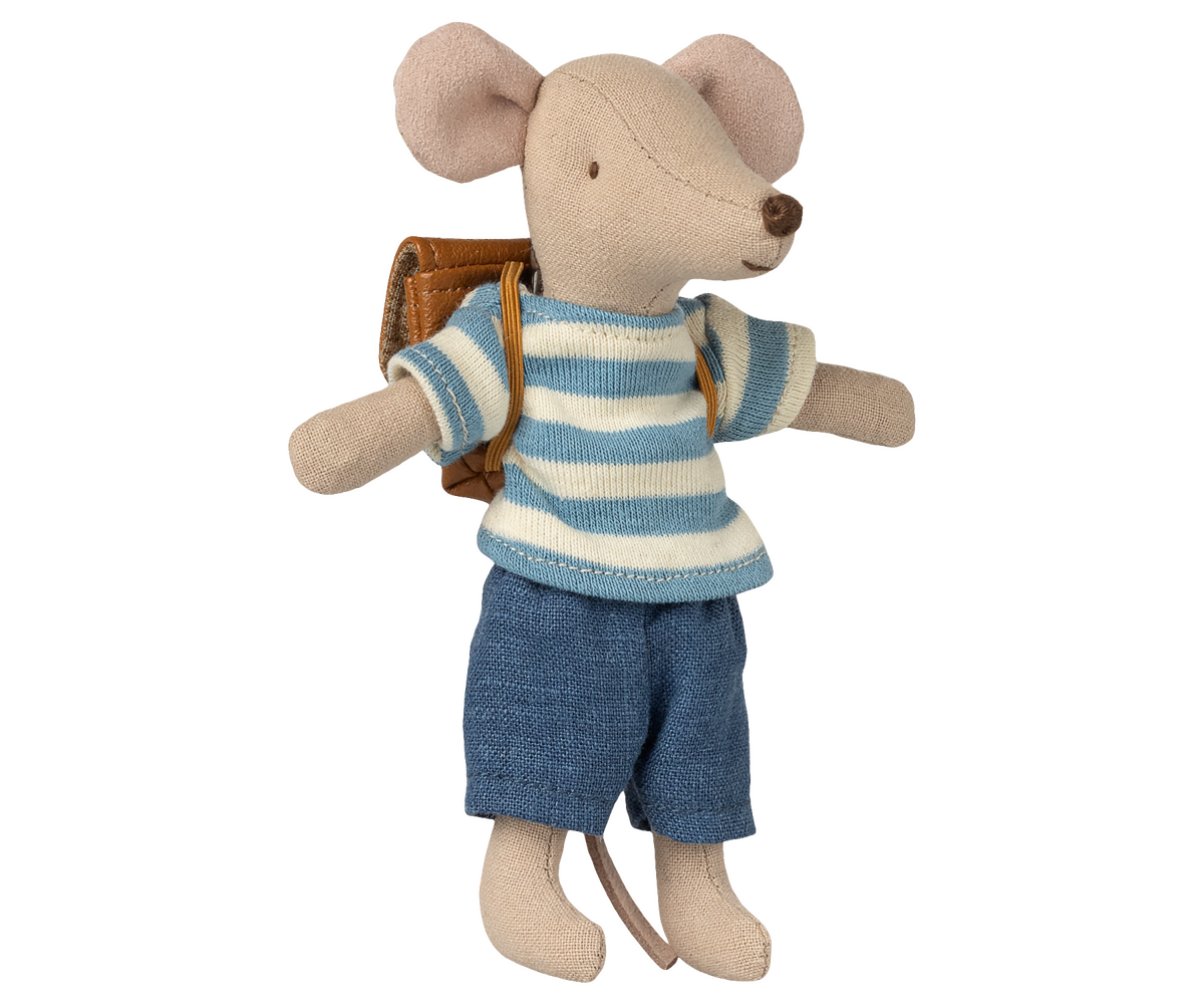 Clothes and bag, Big brother mouse - Brown - Maileg USA