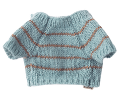 Puppy supply, Small, Knitted sweater - Dusty blue