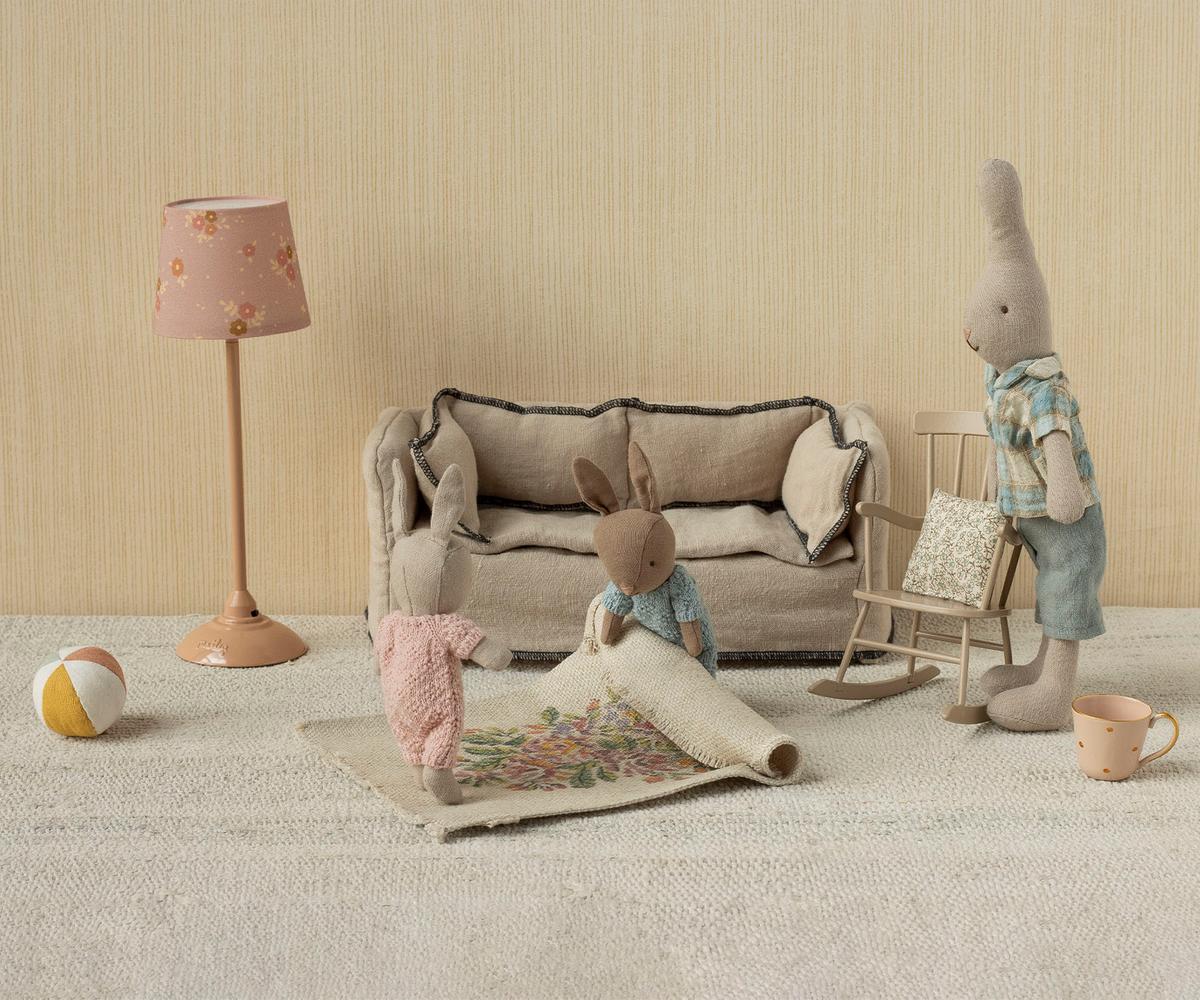 Rabbit set, Micro - Sand - Rose - Maileg USA
