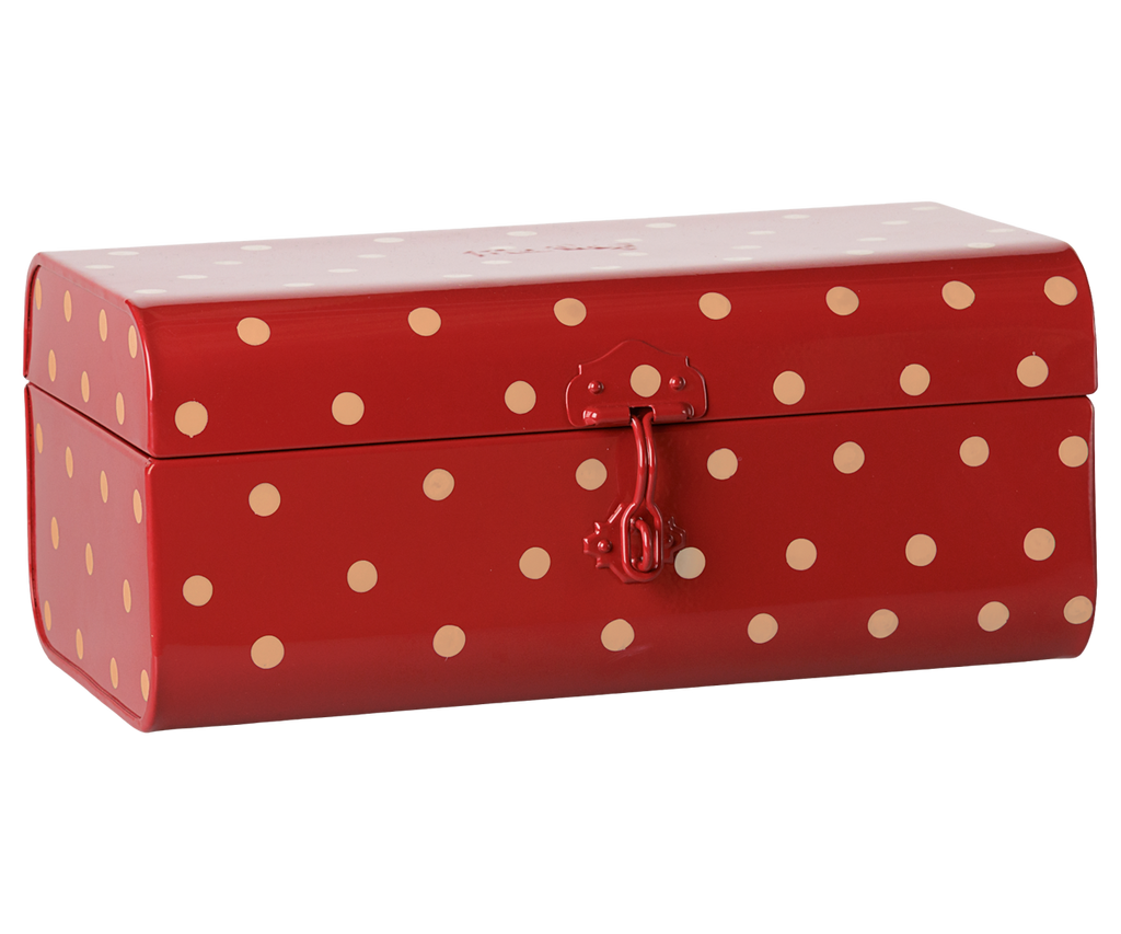Storage suitcase, Small - Red w. tray - Maileg USA