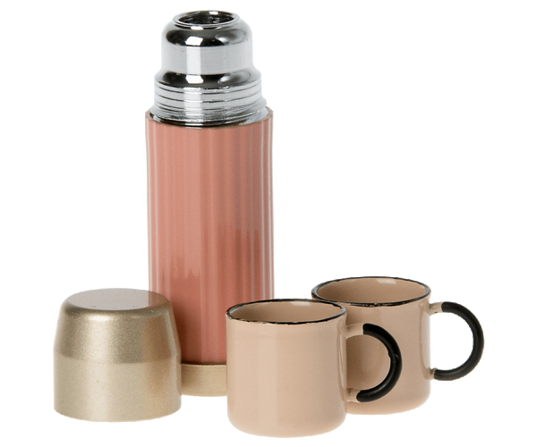Thermos and Cups - Soft Coral Happy Monkey Shop